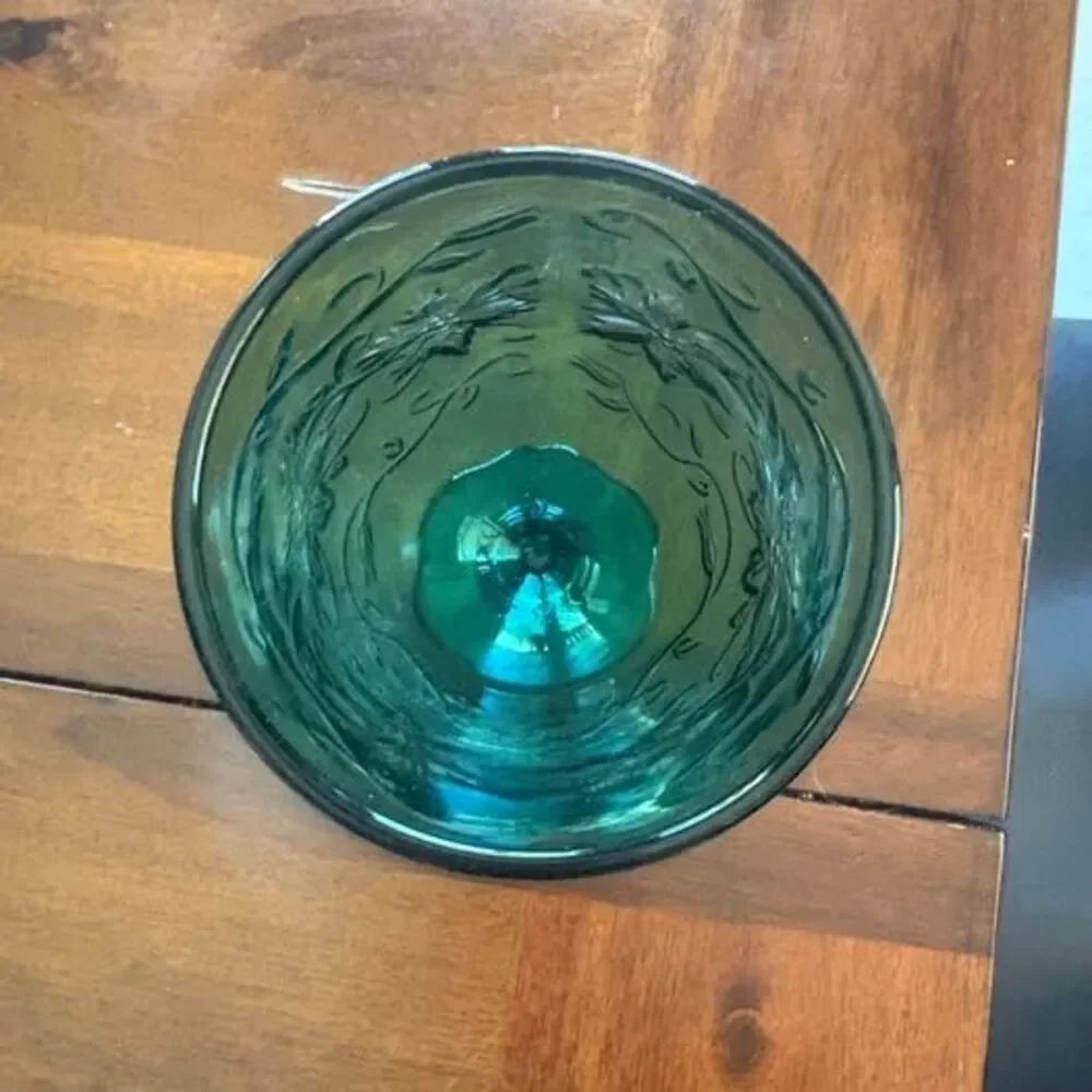Princess House Fantasia Emerald Green Iced Tea Goblet